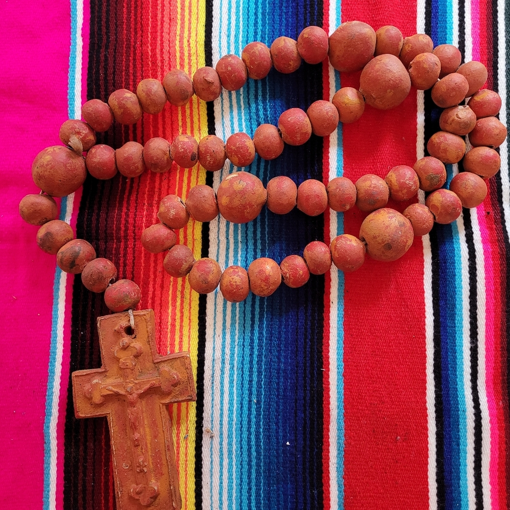 Southwest Beautiful Shades of burnt orange ROSARY BEADS